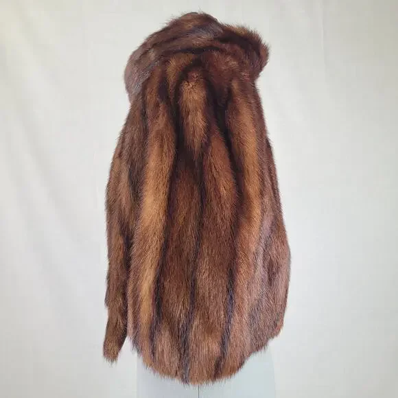 1950s Larchmont Furriers Mink Fur Stole Wrap Shawl - Picture 5 of 9